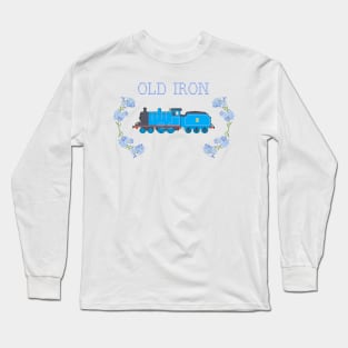 "Old Iron" Cross Stitch – Edward the Blue Engine Long Sleeve T-Shirt